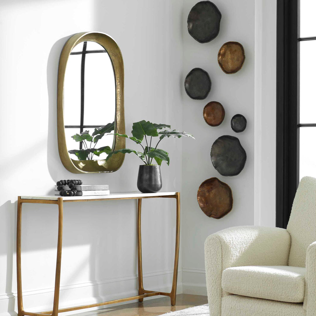 Lucky Coins - Nickel Wall Decor (Set of 4)