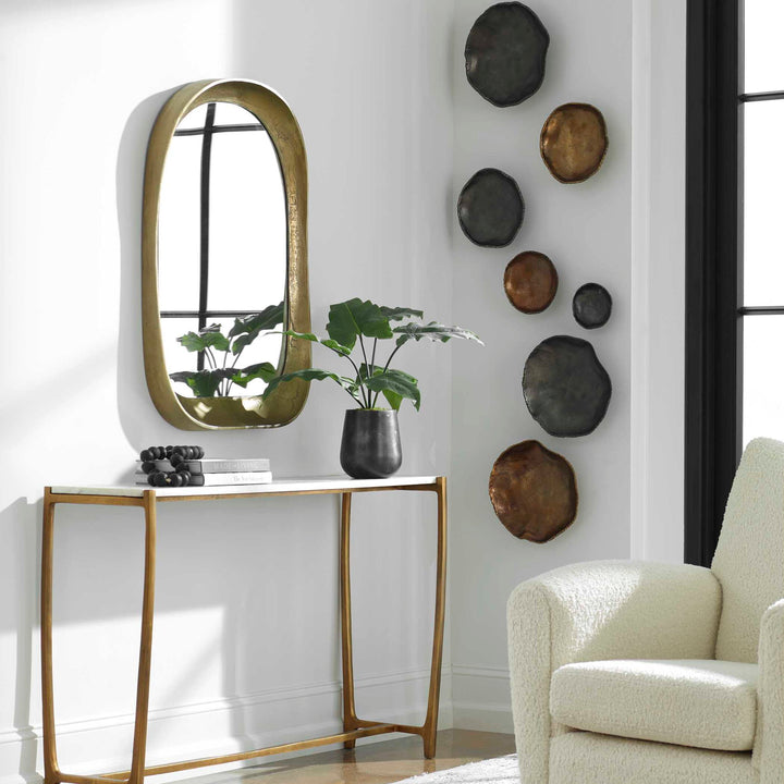 Lucky Coins - Nickel Wall Decor (Set of 4)