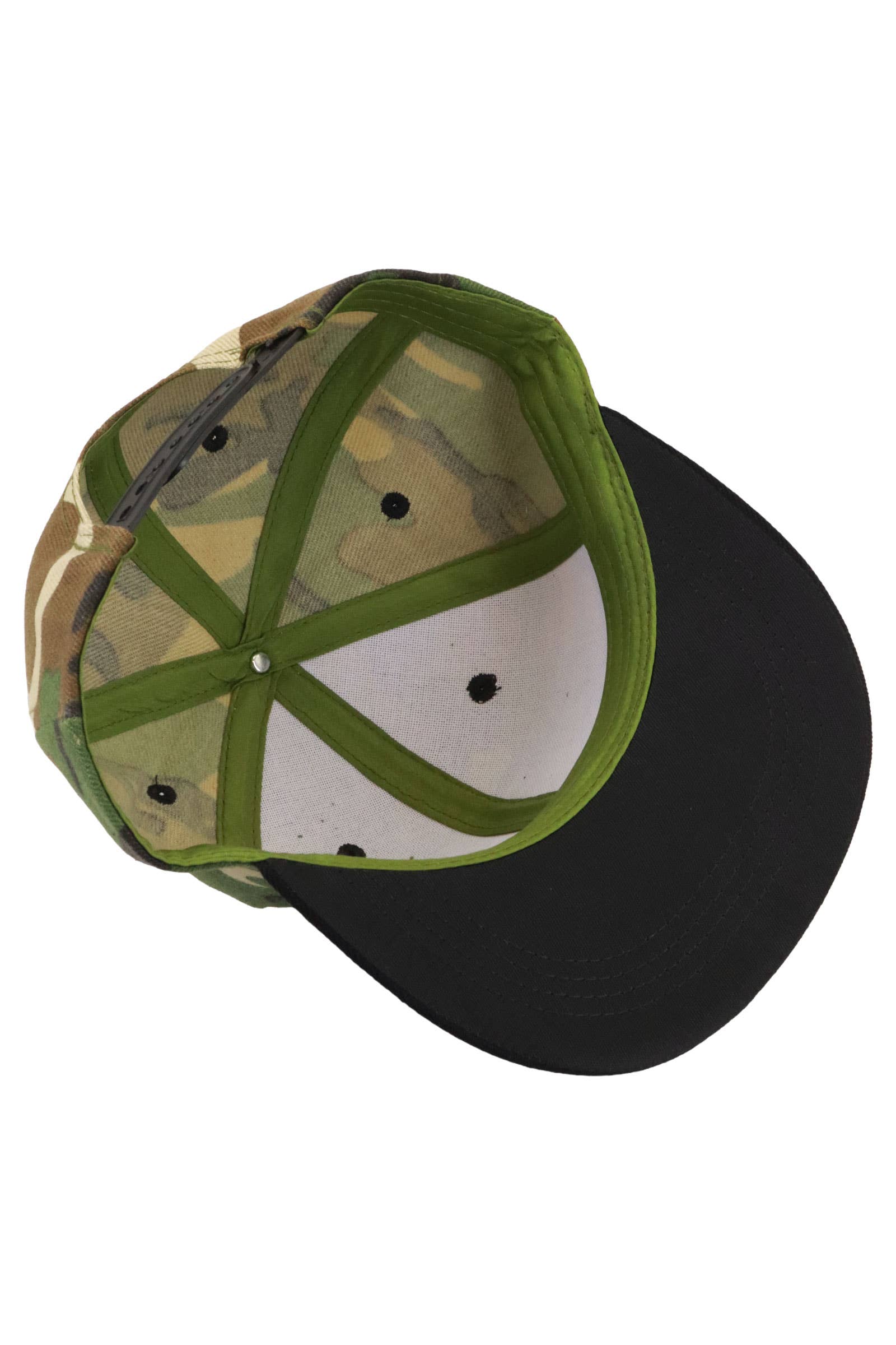 Kids Two Tone Blank Snapback Flat Brim Cap