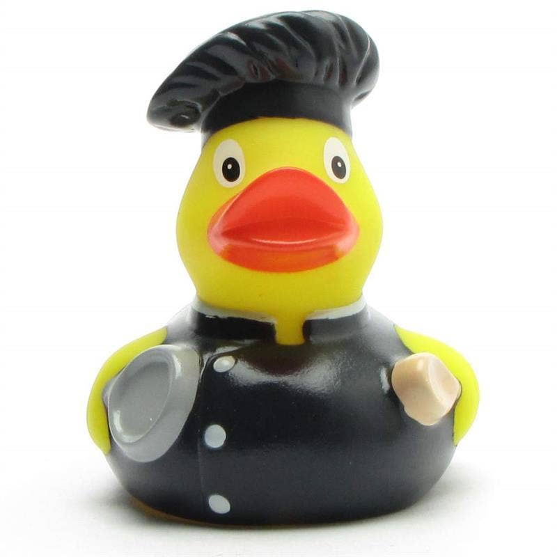 Cook bath duck - black - rubber duck