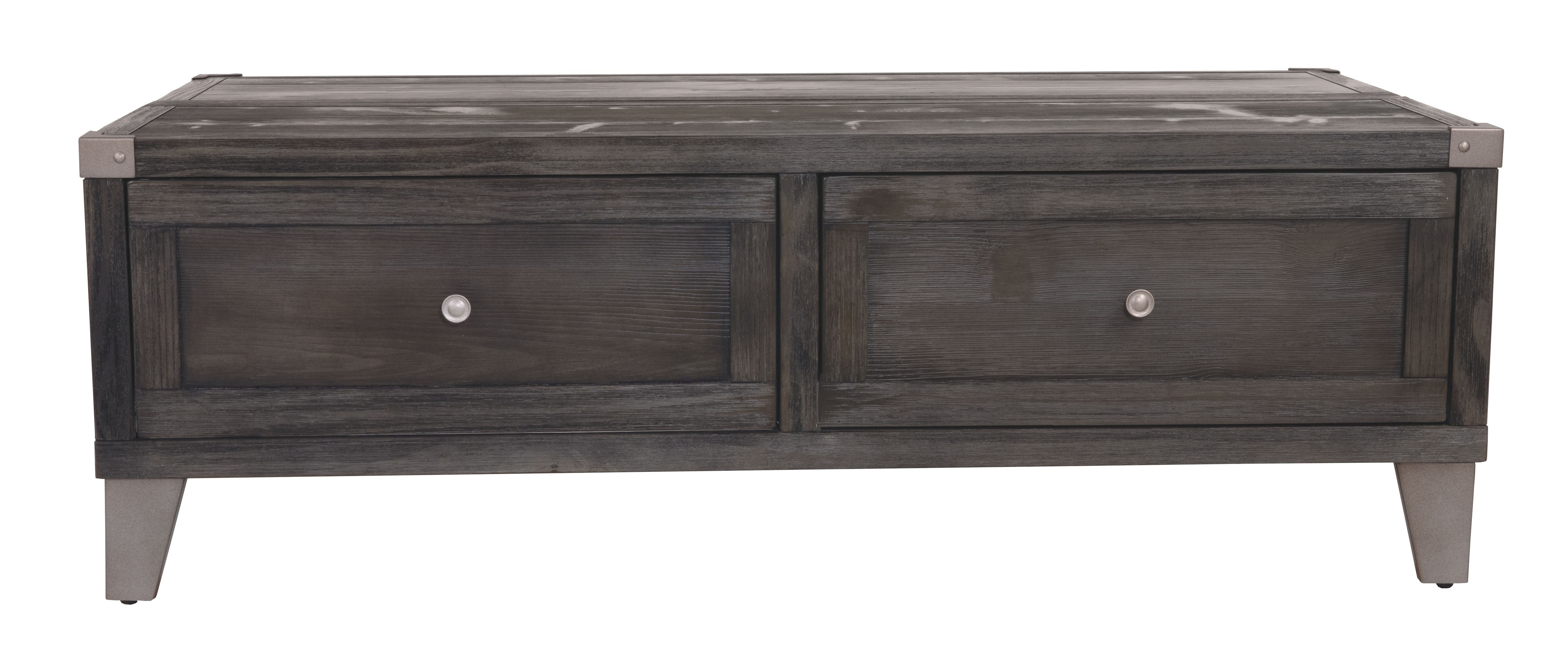 Todoe - Lift Top Cocktail Table - Dark Gray