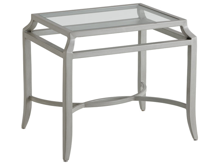 Silver Sands - Rectangular End Table - Pearl Silver