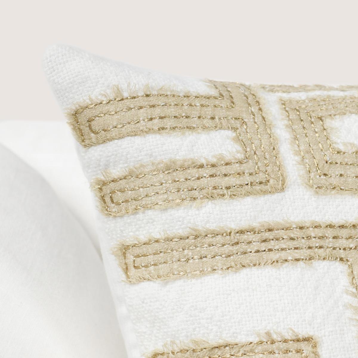 Villa Classics - Mateo 22" x 22" Pillow - Metallic Gold / Ivory