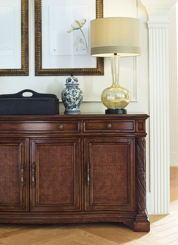 Charleston - Four Door-Three Drawer Buffet - Dark Brown