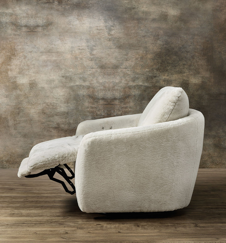 CC - Bonnie Swivel Chair With Power Footrest - White