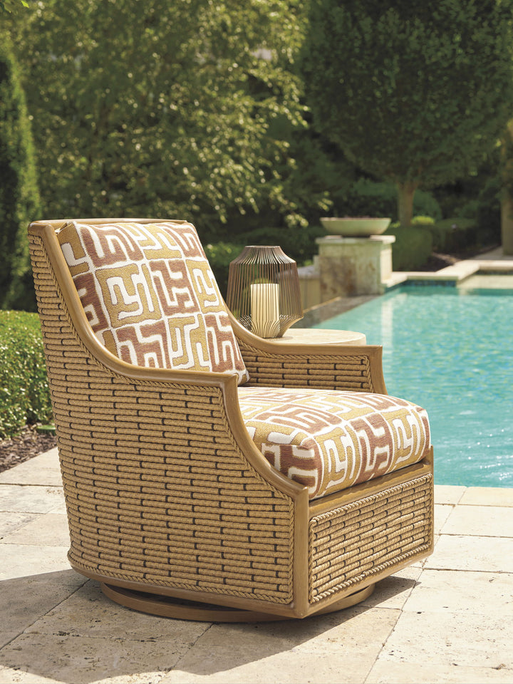 Los Altos Valley View - Swivel Glider Occasional Chair - Light Brown