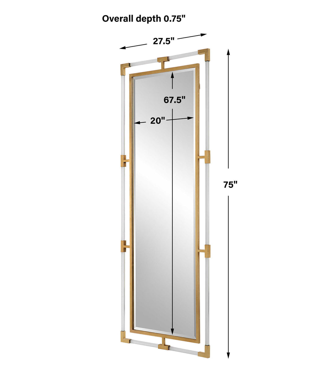 Balkan - Tall Mirror - Gold
