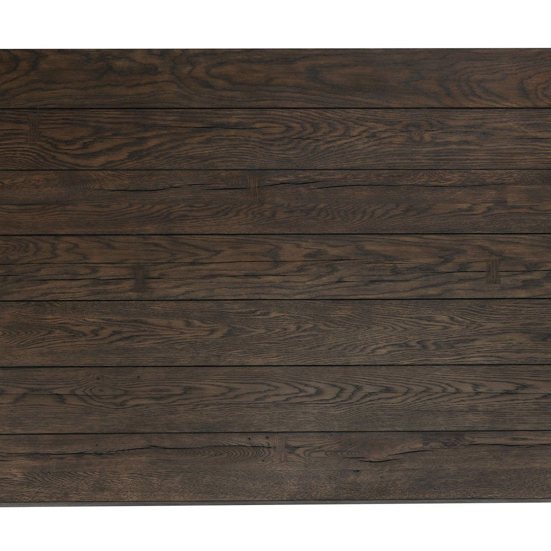 Troy - Reclaimed Oak Dining Table - Suede Brown
