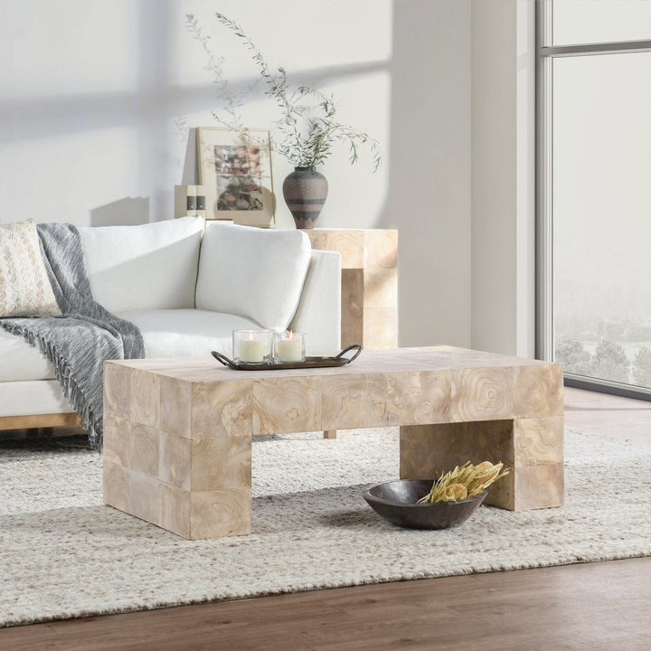 Anders - Solid Wood 51" Coffee Table - Cream Wash