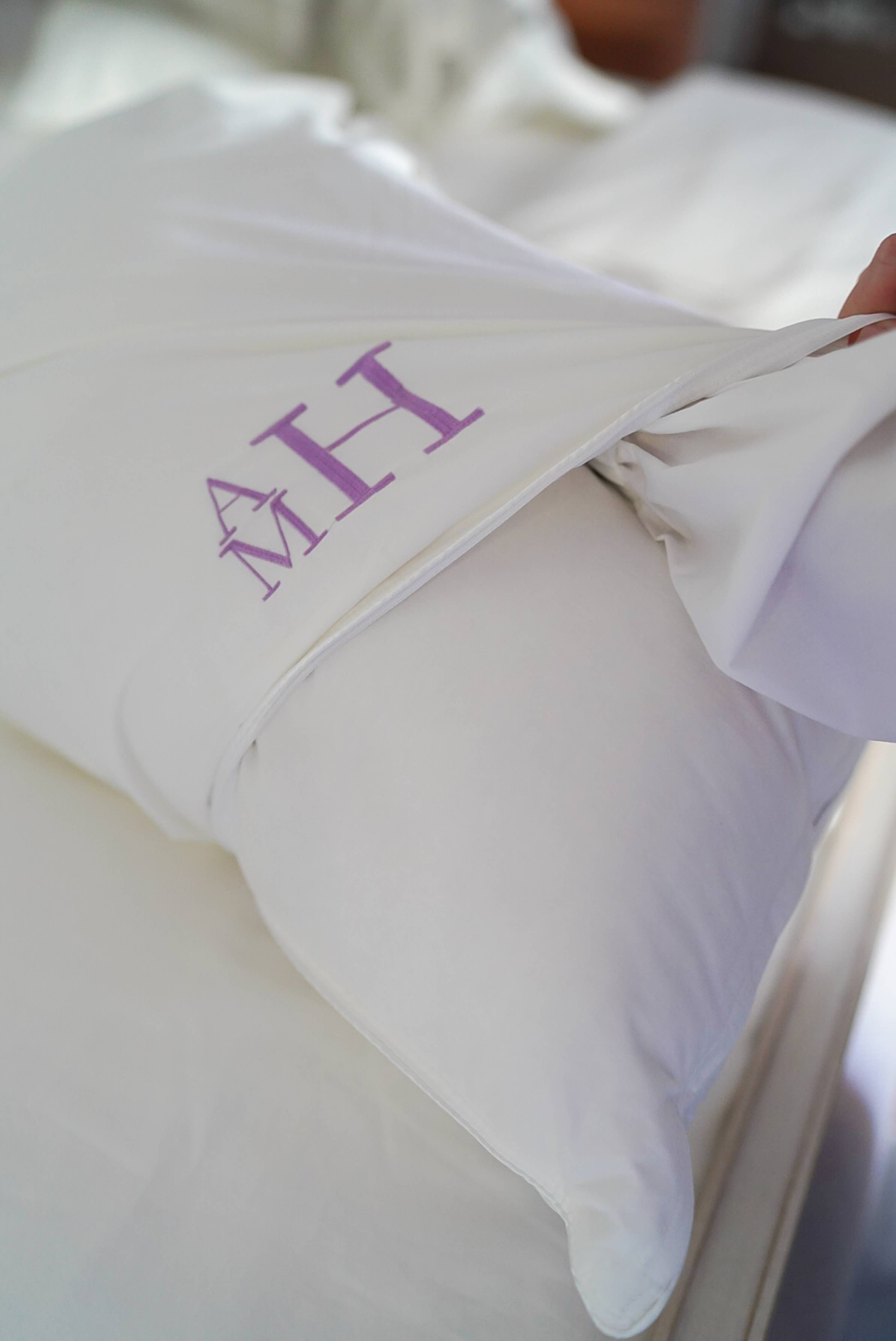 Custom Sleeping Pillow, Down Alternative Fill: Front Sleeper/Soft / Queen 20"x30"