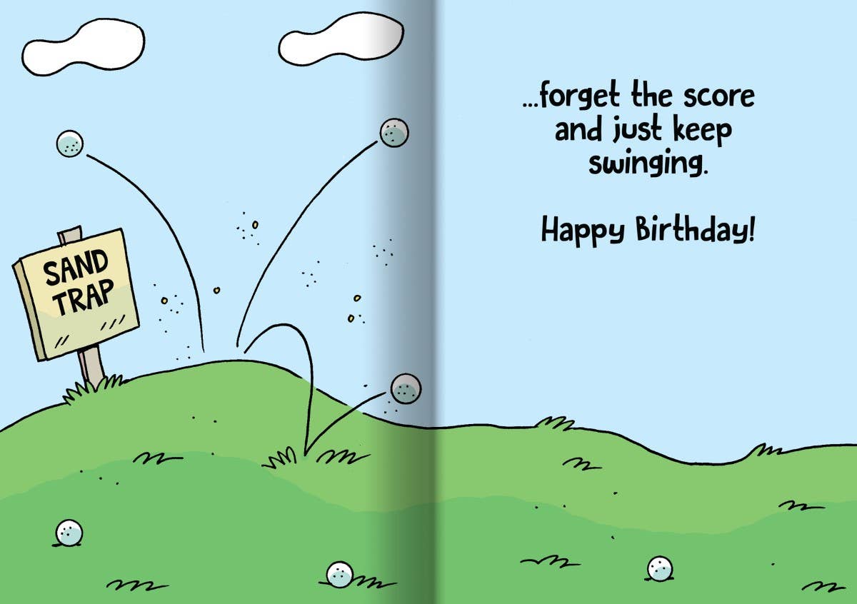 Golf-Themed Birthday Card