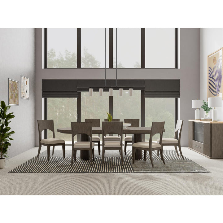 Sariel - Double Pedestal Dining Table - Dark Brown