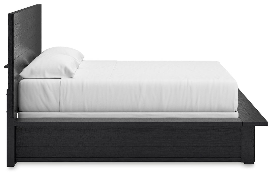 Londer - Black - King Panel Bed