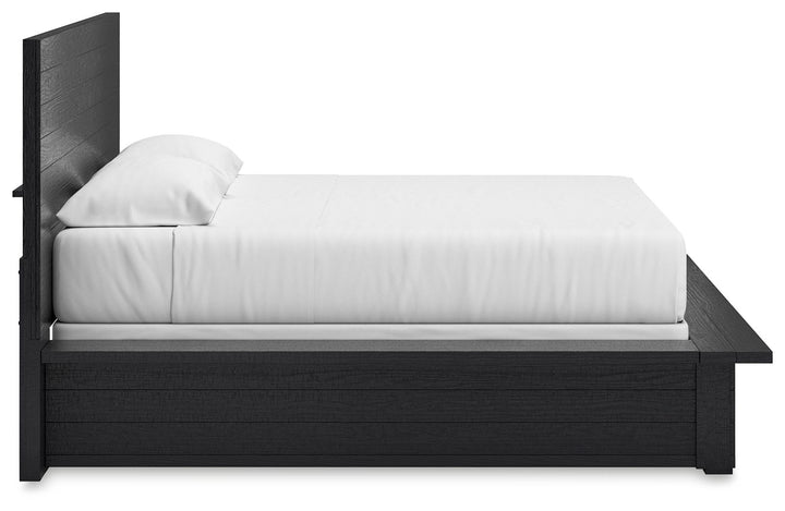 Londer - Black - King Panel Bed