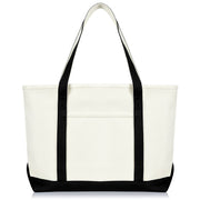 DALIX 23" Premium 24 oz. Cotton Canvas Shopping Tote Bag