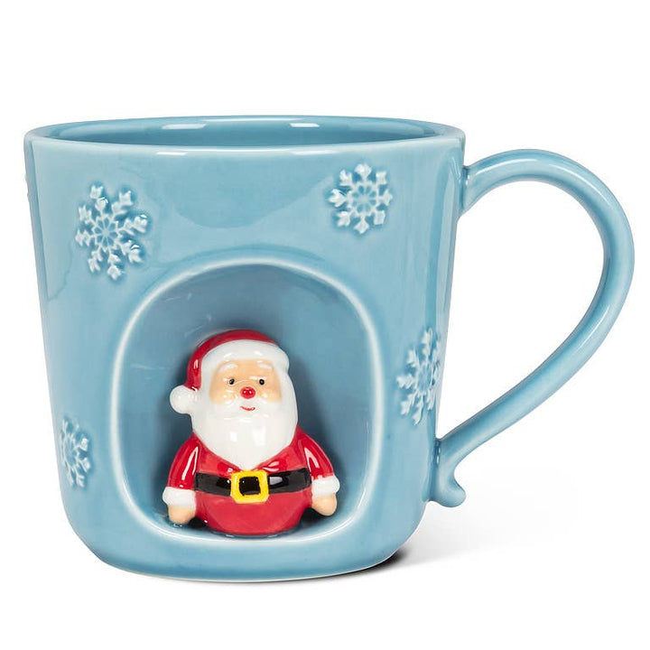 Snowflake Mug with Holiday Characters: Santa