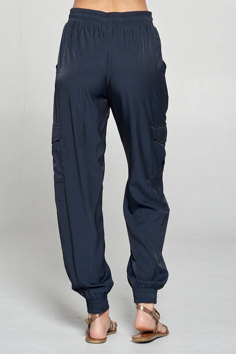 WOVEN CARGO PANTS - DEEP NAVY: SMALL