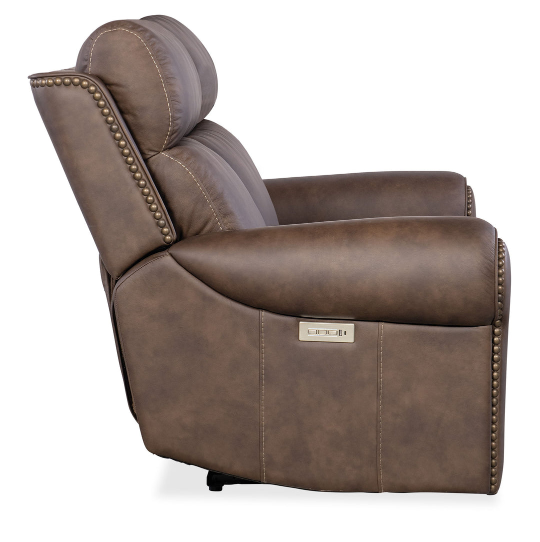 Duncan - Power Loveseat With Power Headrest & Lumbar - Dark Brown