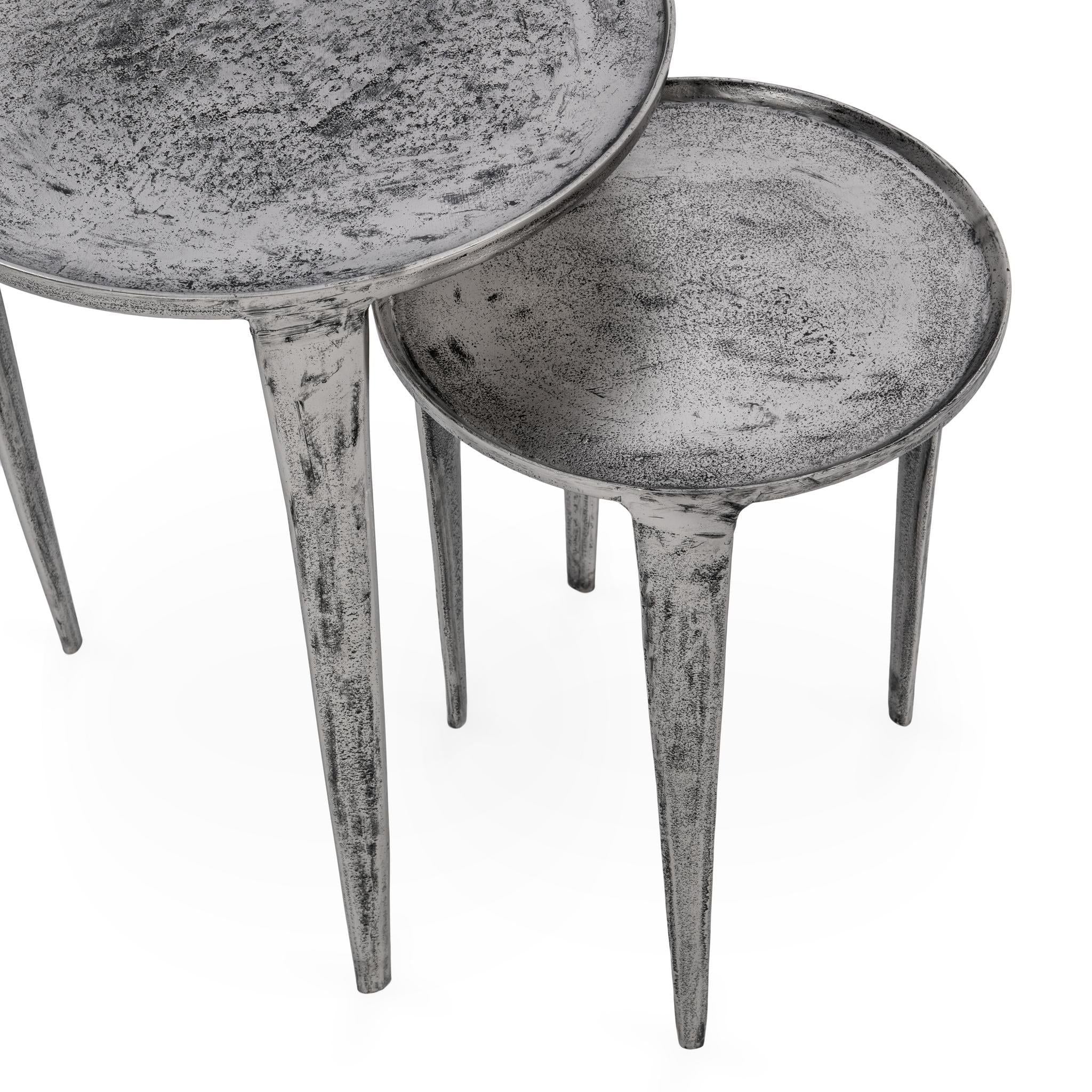 Elinor - Nesting Accent Tables (Set of 2) - Nickle