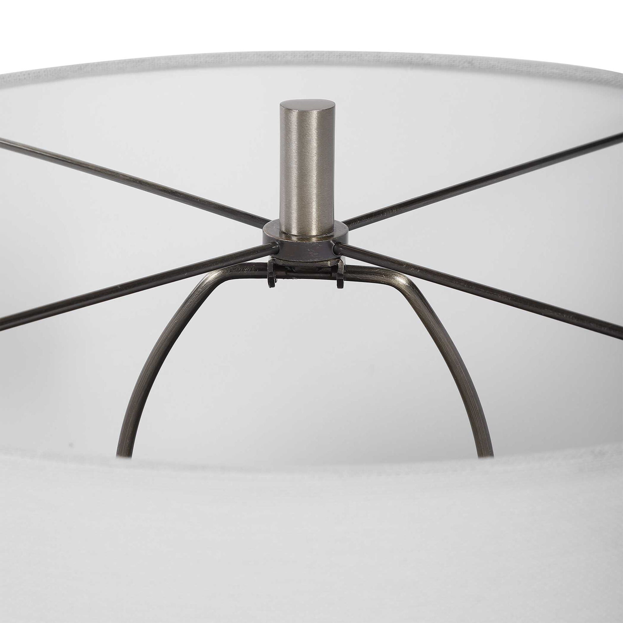 Dakota - Crackle Table Lamp - White