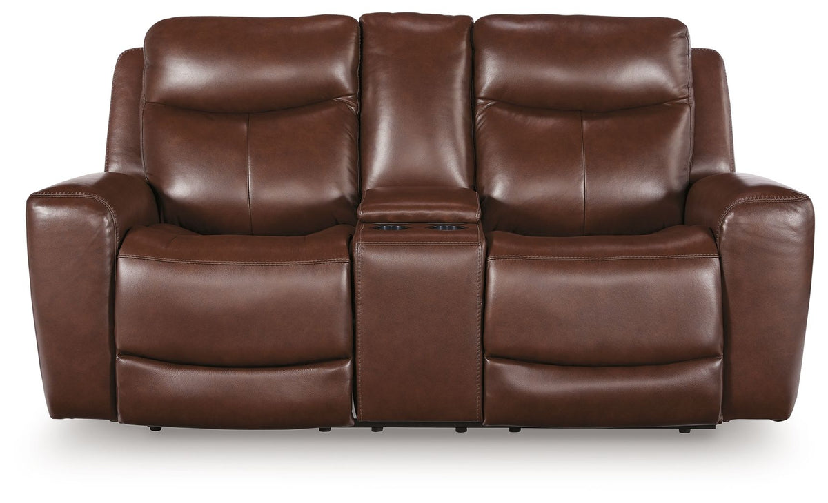 Bexhurst - 2 Pc. - Power Reclining Sofa And Loveseat - Mahogany