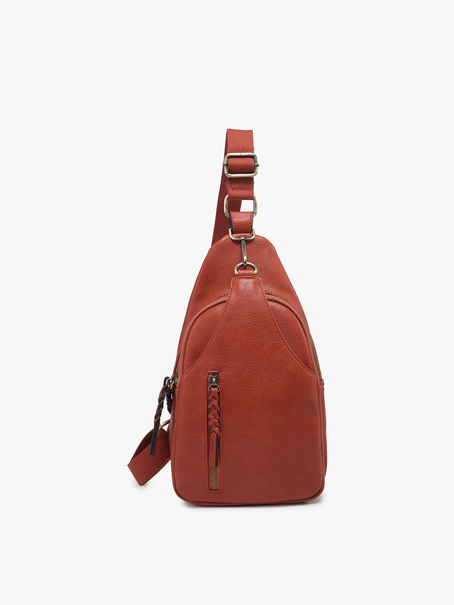 M2342 Nikki Dual Compartment Sling Pack Bag: Grey