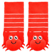 Red Crabby Crab Boogie Toes Rattle Socks: 1 - 2 Y