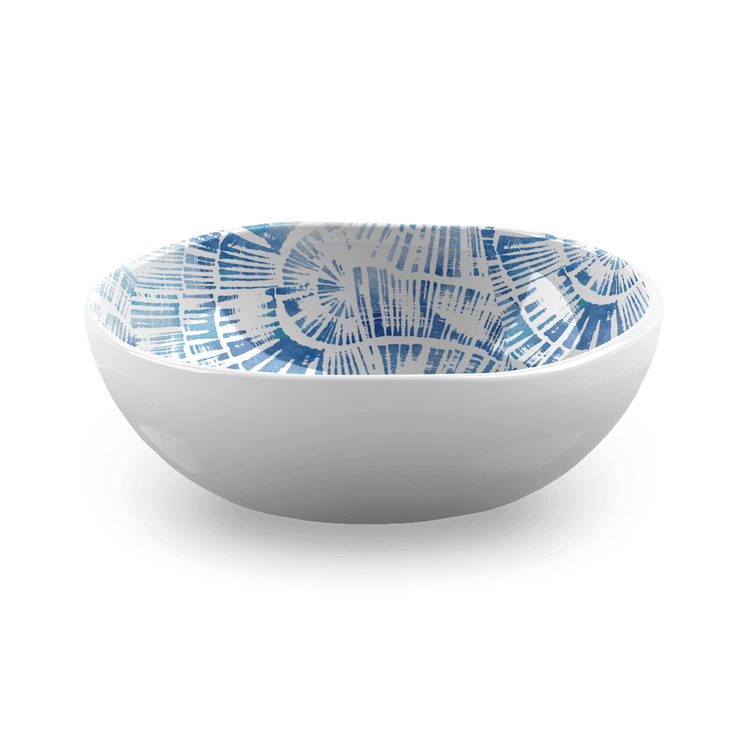 Coastal Scallops Dinnerware,100% Melamine,BPA free,Food Safe: Fish Shaped Dip Bowl, 5.9"/ 8.3 oz.