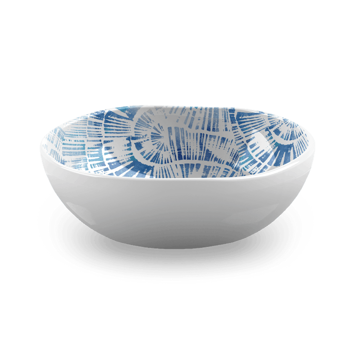 Coastal Scallops Dinnerware,100% Melamine,BPA free,Food Safe: Fish Shaped Dip Bowl, 5.9"/ 8.3 oz.