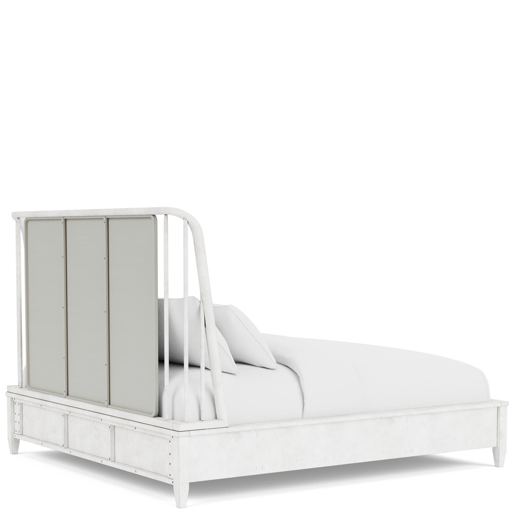 Maddox - Queen Upholstered Spindle Bed - White
