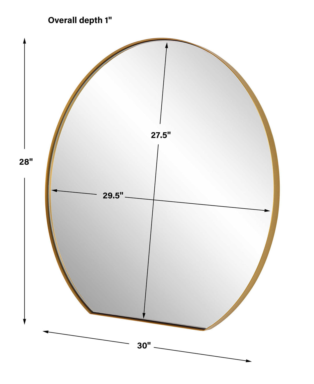 Cabell - Small Mirror - Brass