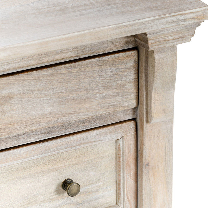 Adelaide - 3 Drawer Nightstand - Natural White Wash