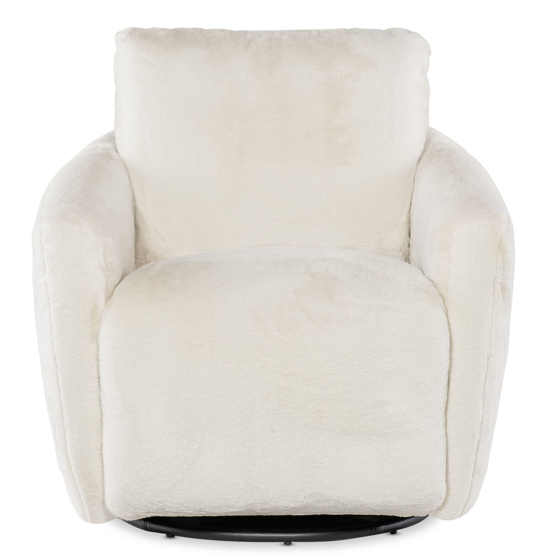 Bonnie - Swivel Chair With Power Footrest - White