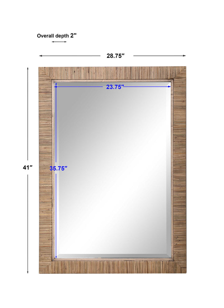 Cape - Natural Rattan Mirror - Light Brown