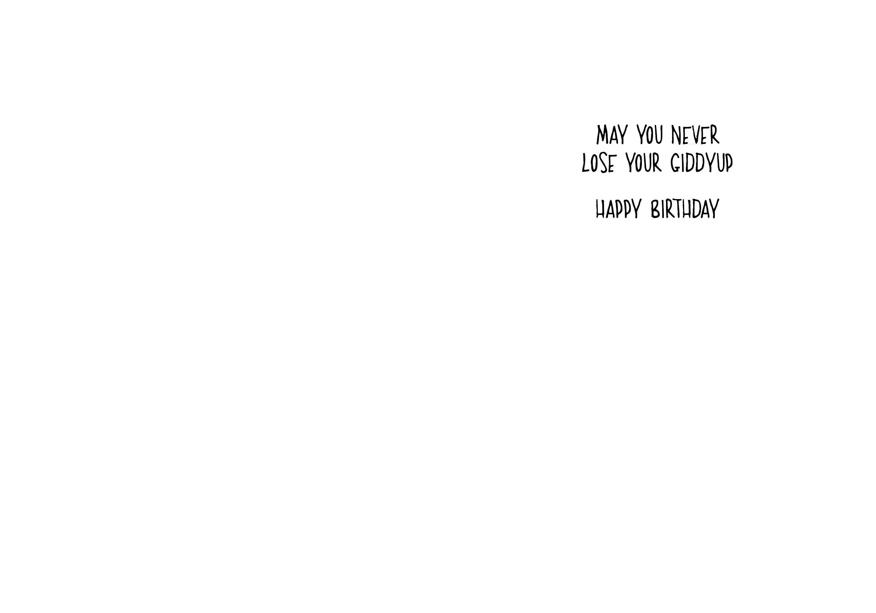 Horsey Walker Birthday Card