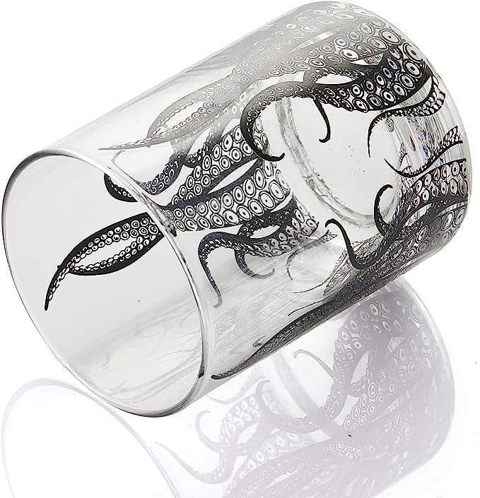 Octopus Tentacle Whiskey Glassware, Set of 2 | 9 OZ Handmade