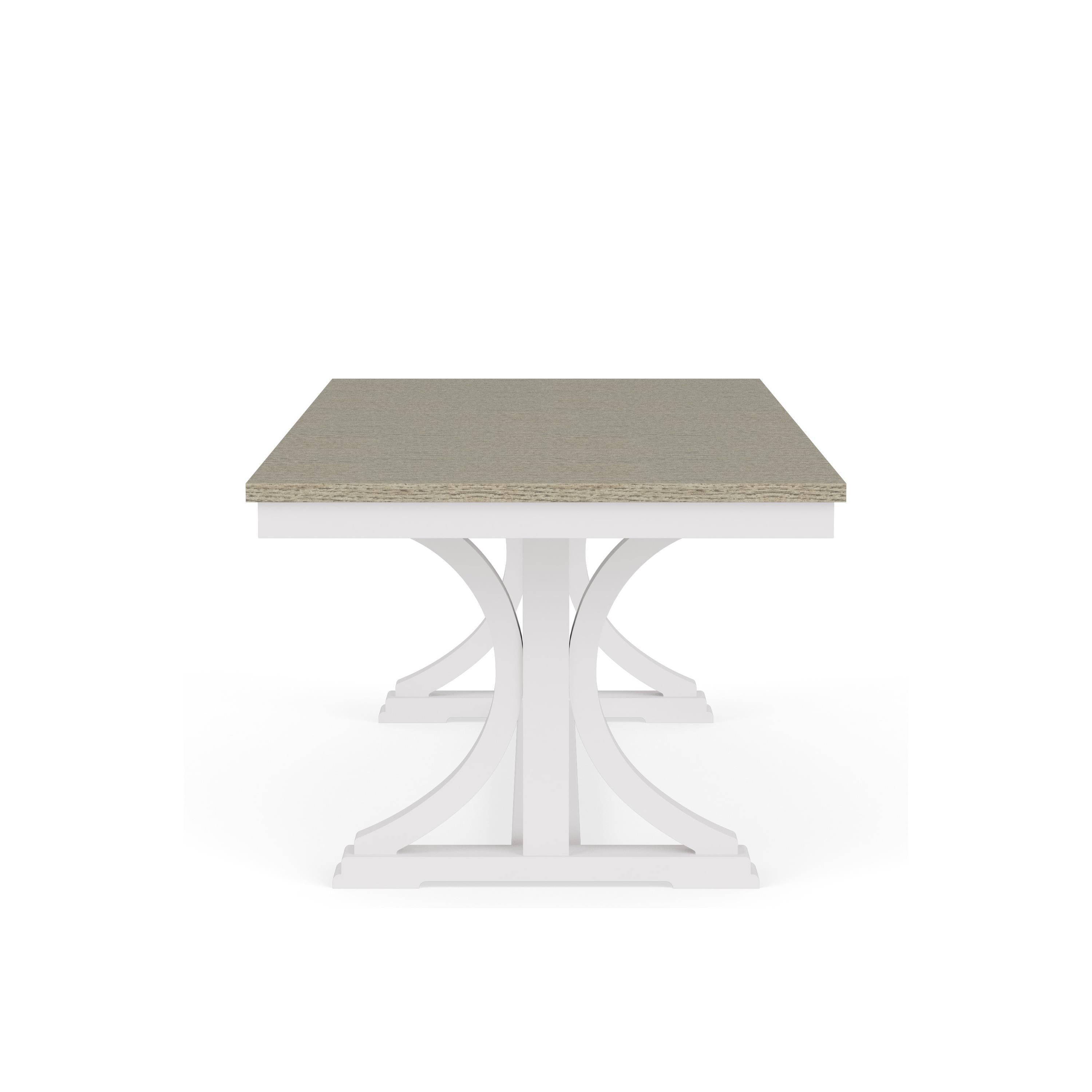 Cora - Trestle Dining Table - Cloud / Fog
