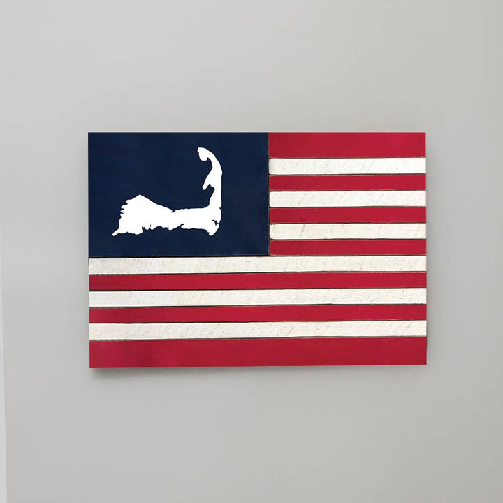 Cape Cod Wooden American Flag: Small
