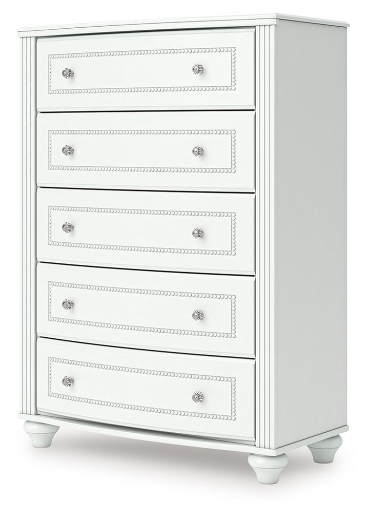 Kozlani - Five Drawer Chest - White