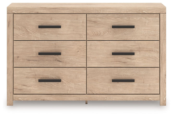 Sanginlane - Tan - Six Drawer Dresser