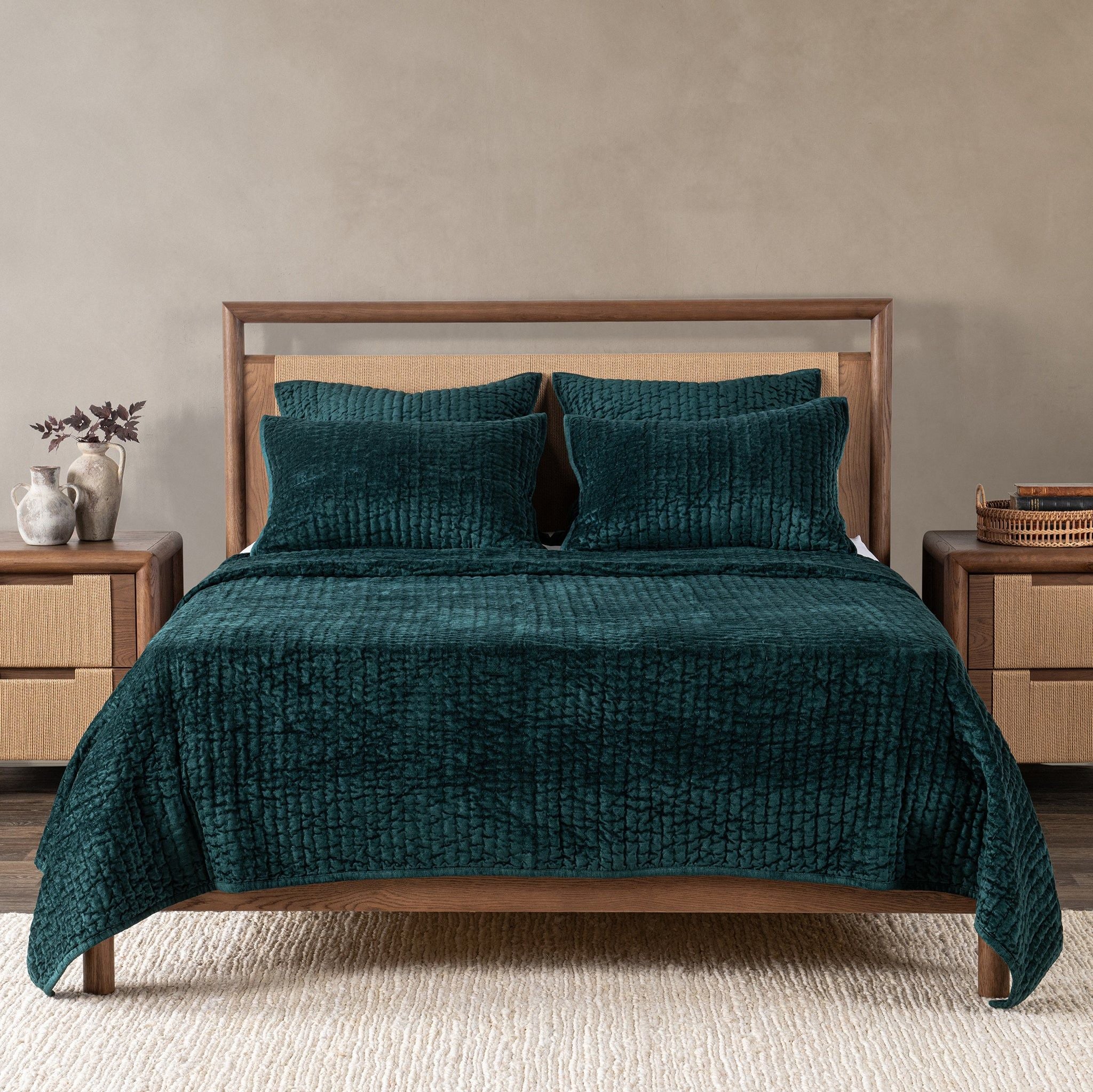 Bari - Velvet Sham - Emerald