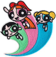 Patch - Powerpuff Girls - Trio Flying - Cute 1990s Cartoon