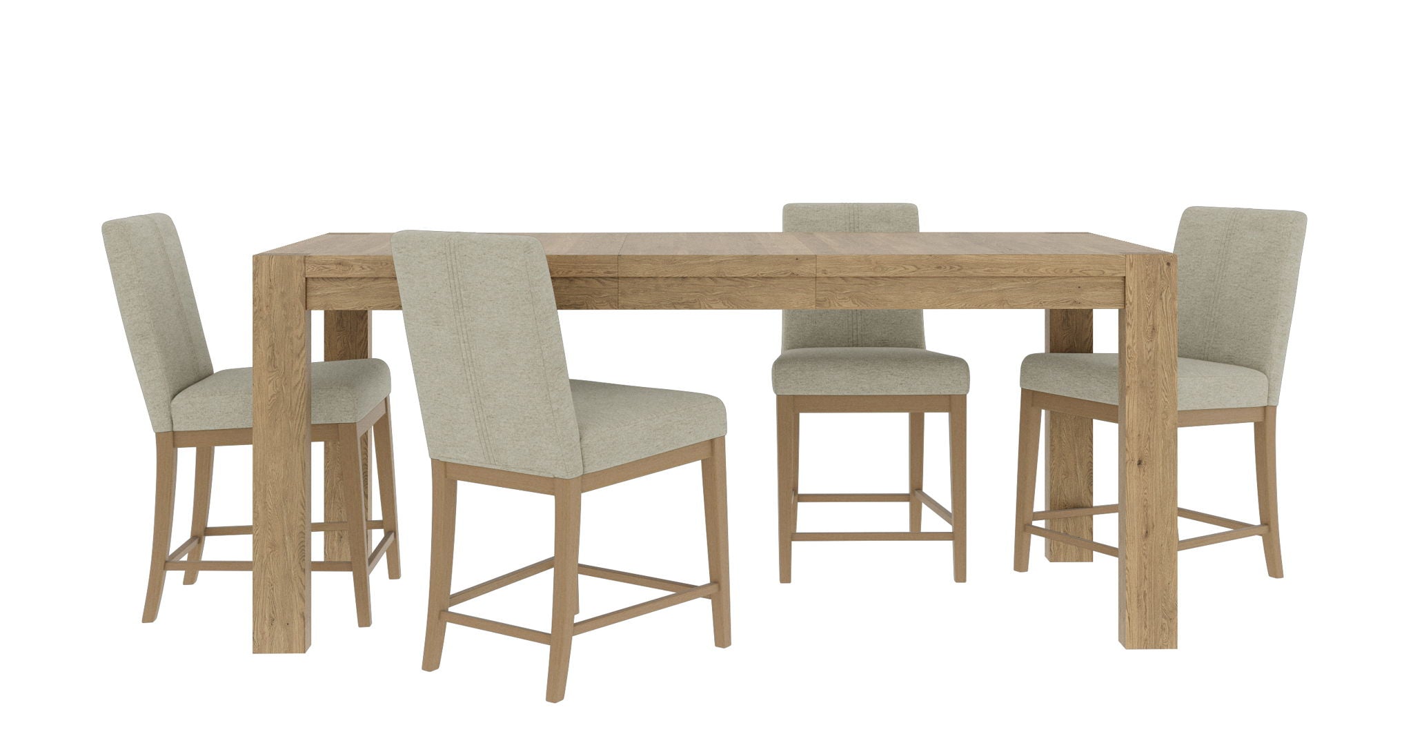 Davie - Gathering Height Dining Table - Light Brown