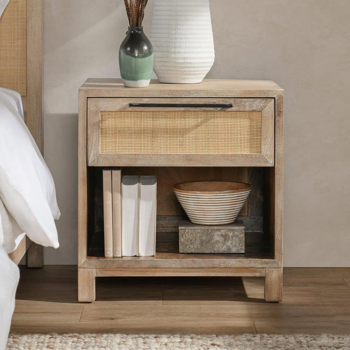 Jensen - 1 Drawer Nightstand - Taupe