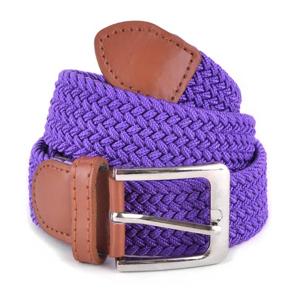 Men's Stretch Braided Woven Belts: OLI / L