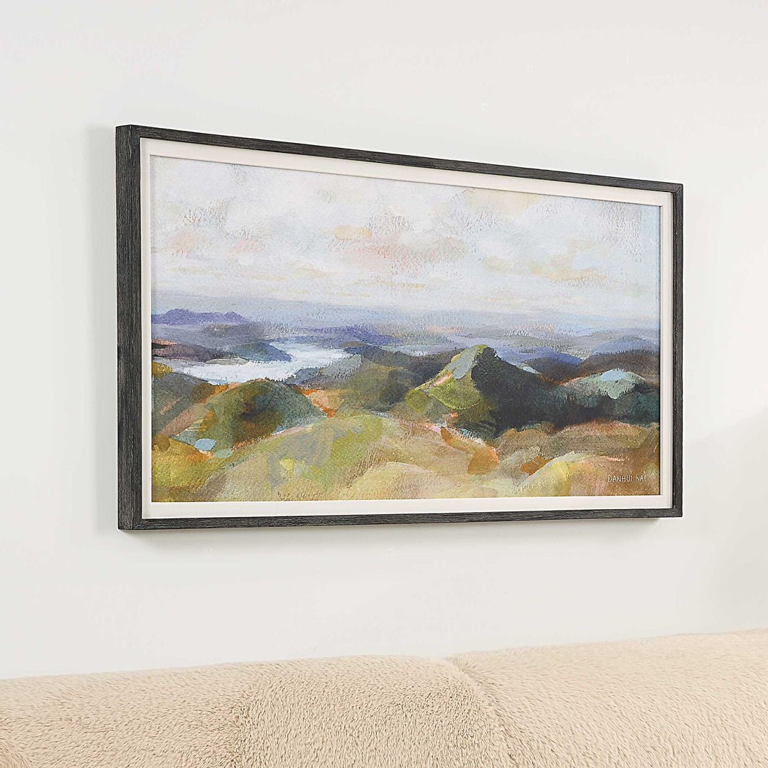 Above - The Lakes Framed Landscape Print - Gray