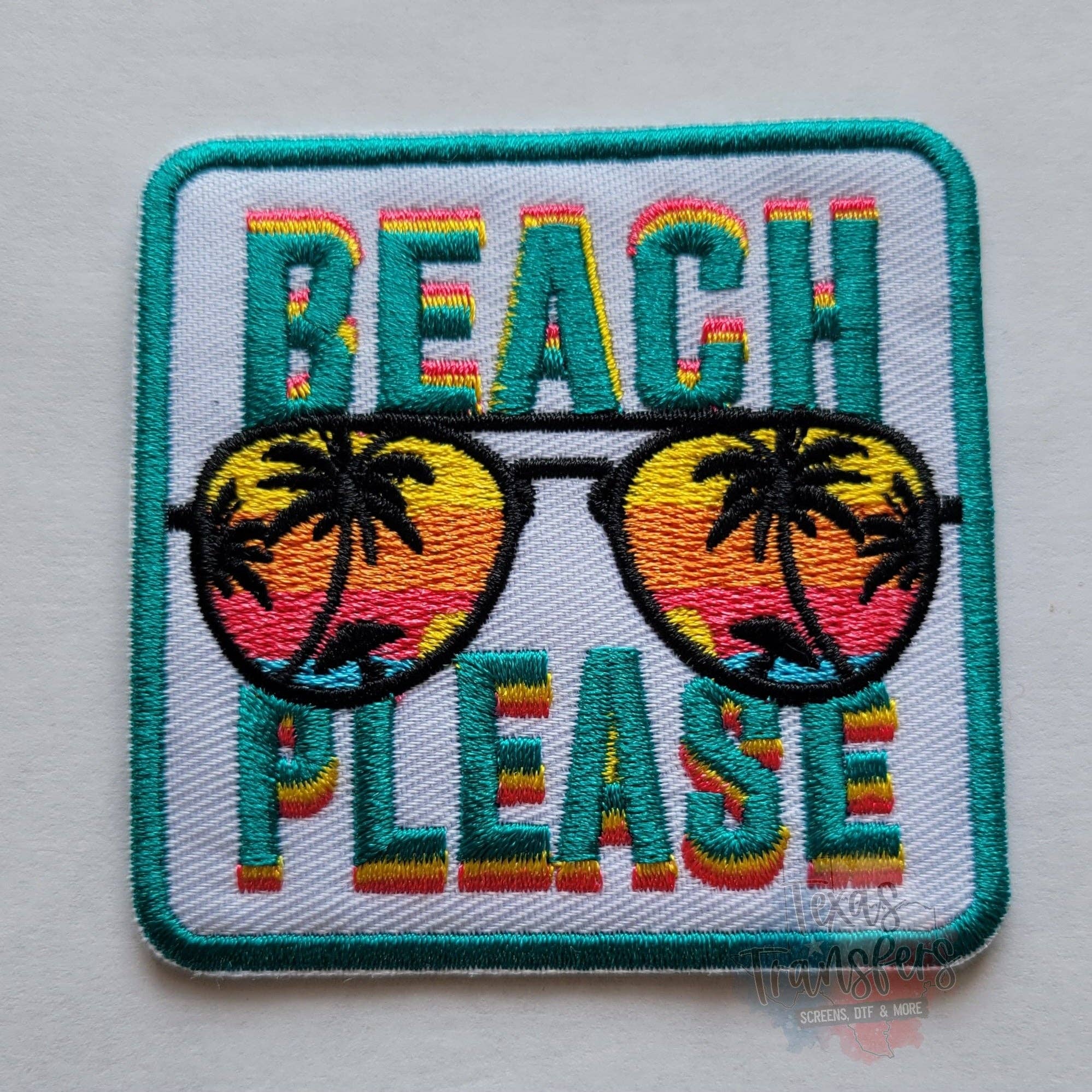 Beach Please Sunglasses Iron-On PATCH