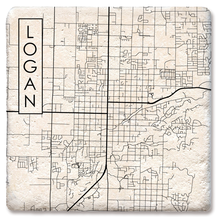 Custom city street map coaster