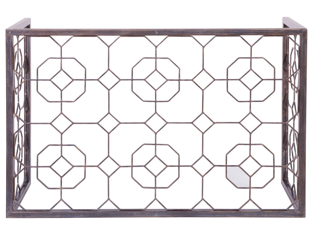 Metal Designs - Honeycomb Rectangular Cocktail Table - Black