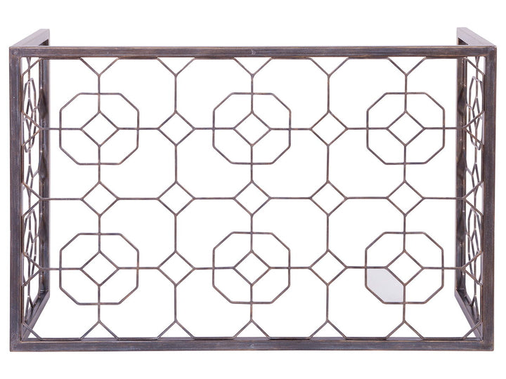 Metal Designs - Honeycomb Rectangular Cocktail Table - Black